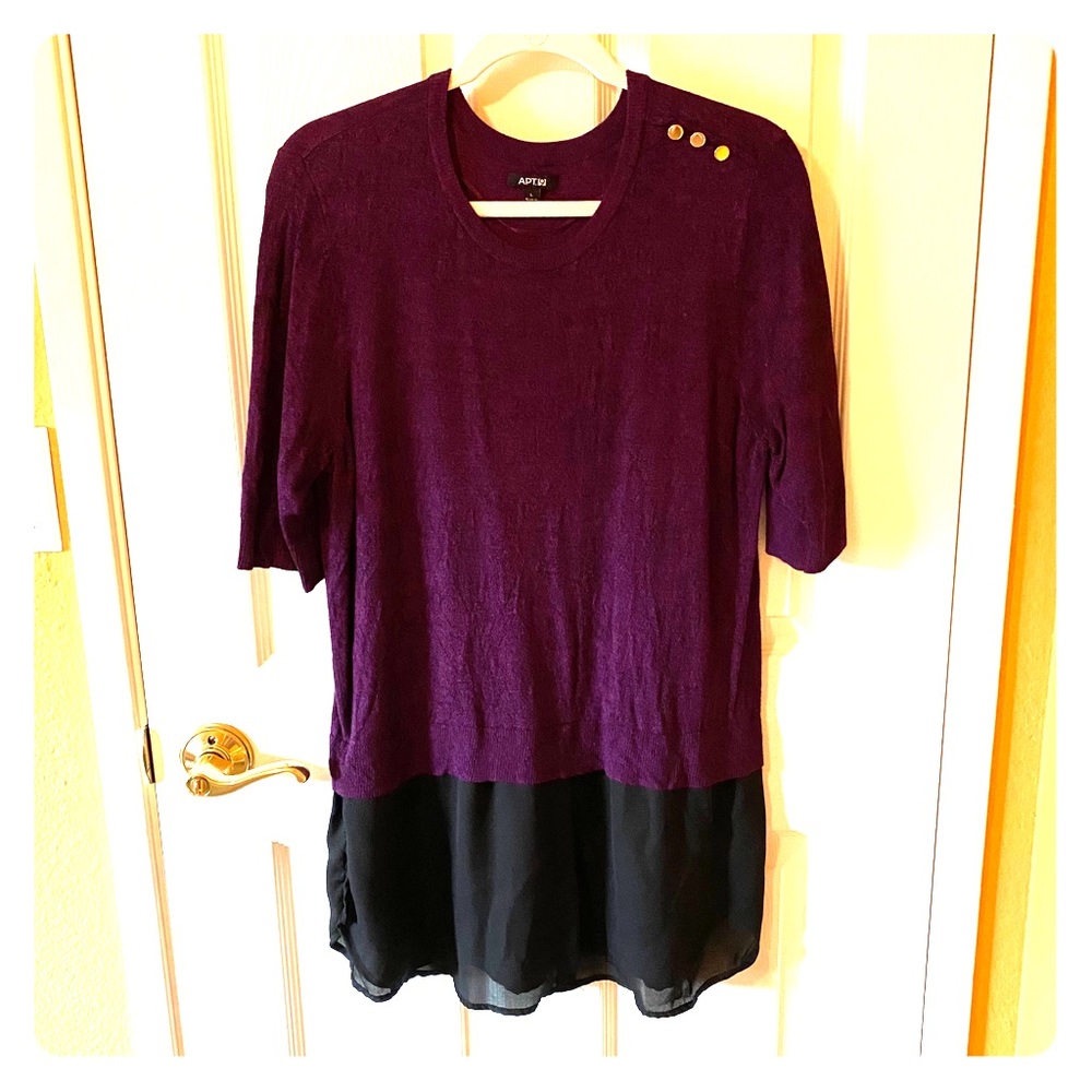 Apt. 9 | Purple and Black Knit Blouse